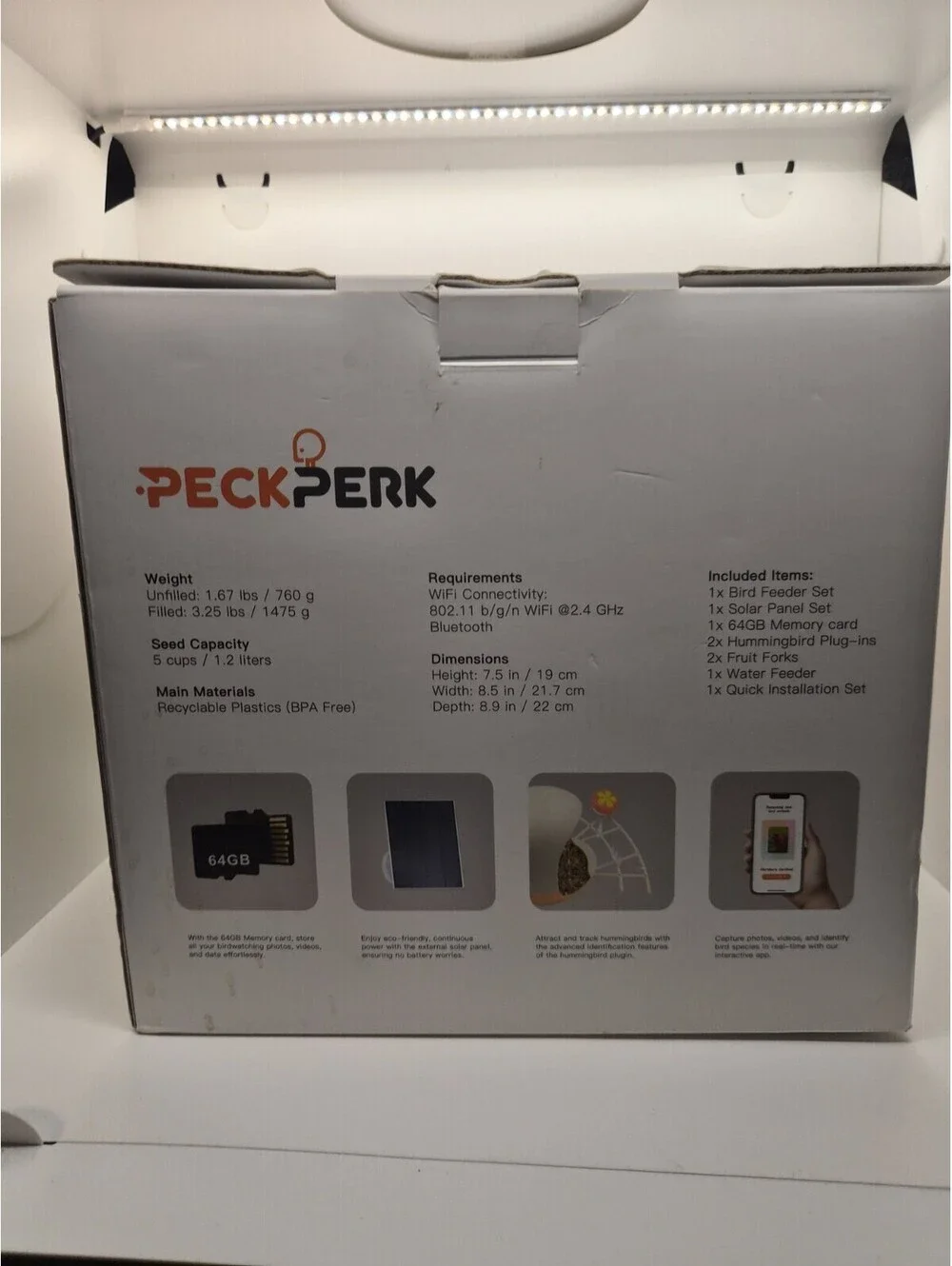 Peckperk Smart Feeder Cam 2k Camera New Open Box